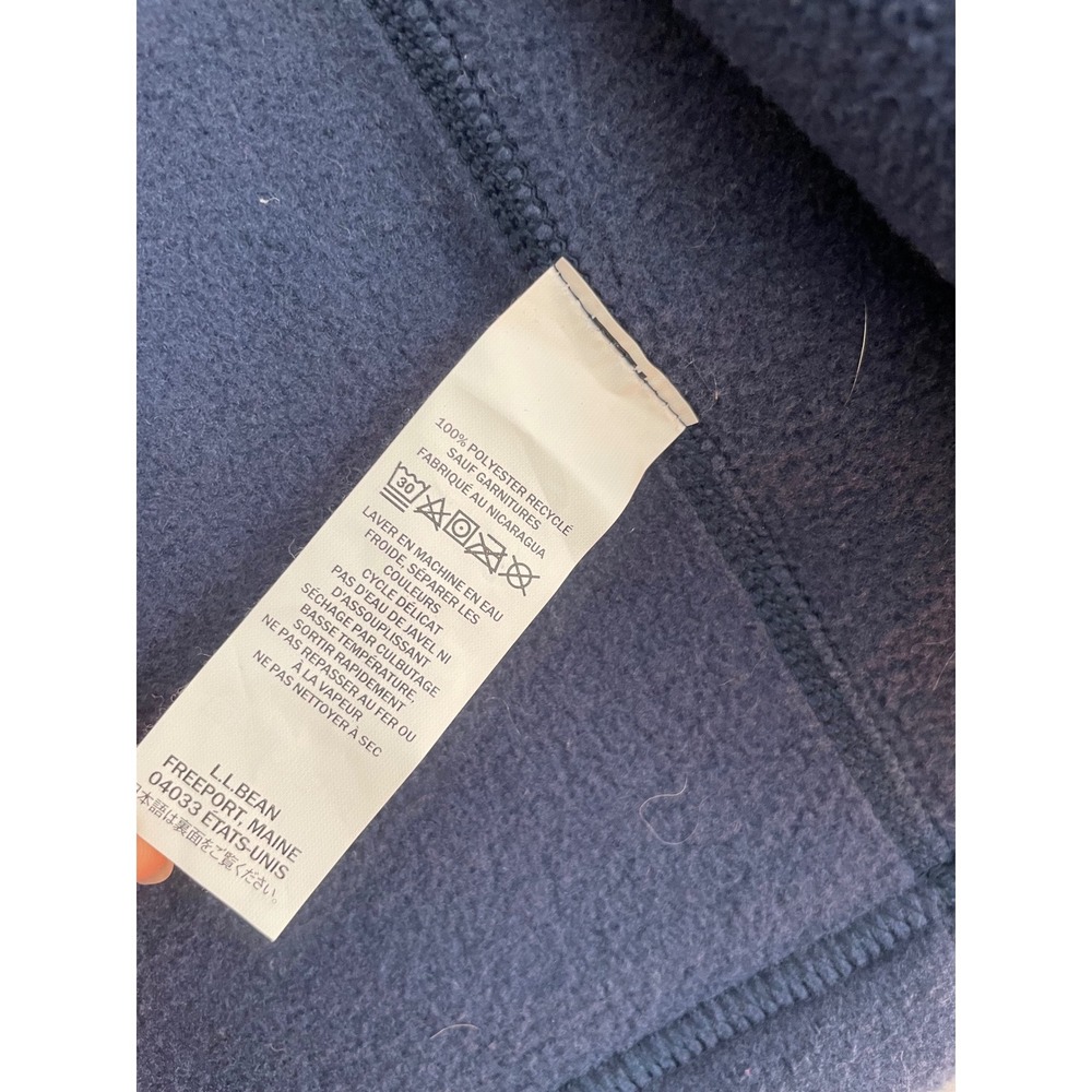 L.L. Bean Women M Fleece Vest Navy Blue Zip Mariners Club‎ Logo Boat Gorpcore * - Picture 11 of 14